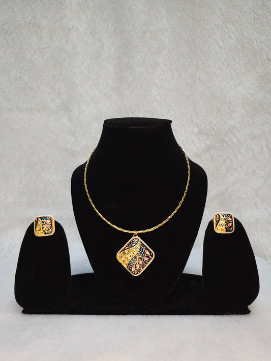 Midnight Meenakari Charm