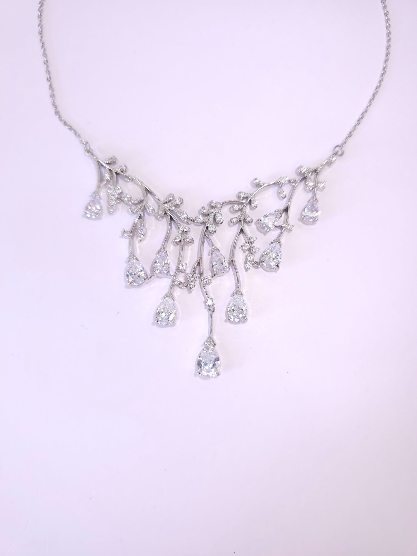 Crystal Dewdrop Necklace Set