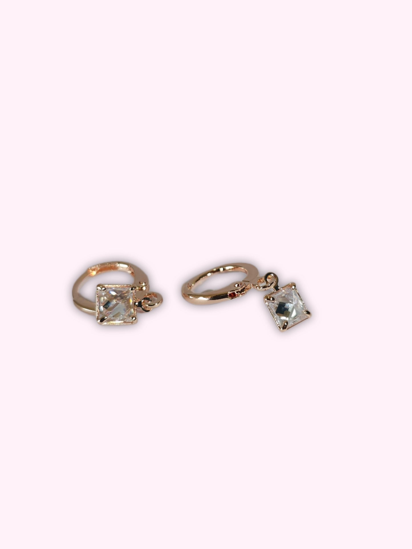 Zircon Diamond Hoops