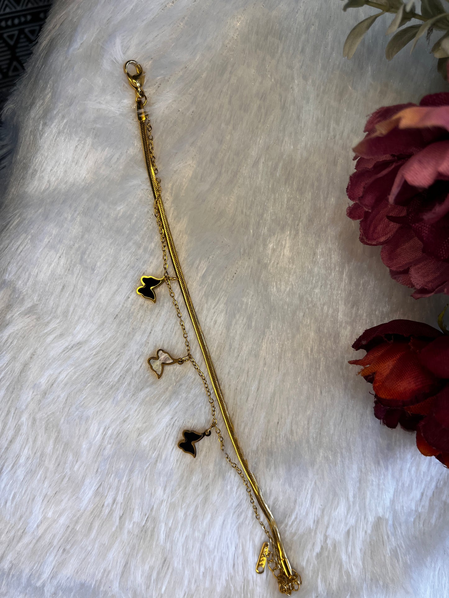Golden Butterfly Charm Bracelet