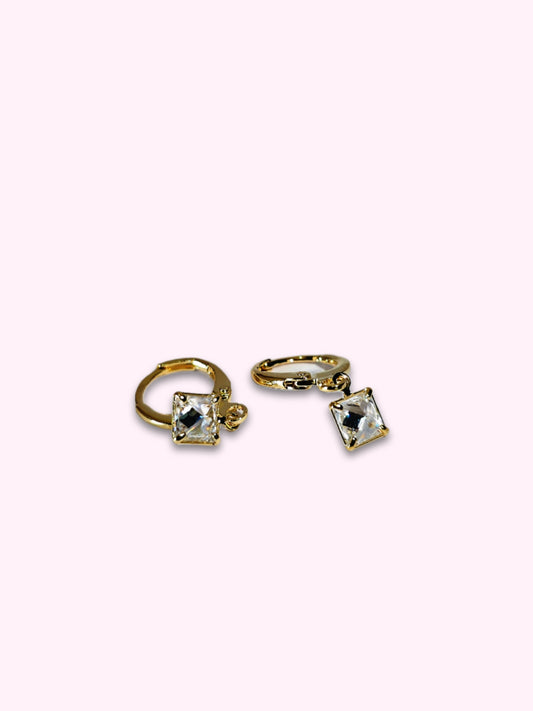 Zircon Diamond Hoops
