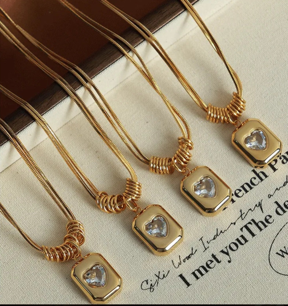 Golden Heartbeat Pendant