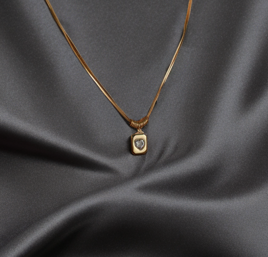 Golden Heartbeat Pendant